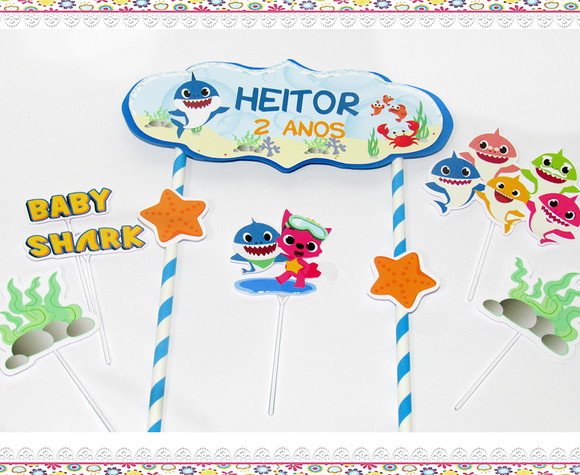 Kit Festa em Casa : É Só Um Bolinho - Baby Shark - Imagem 2