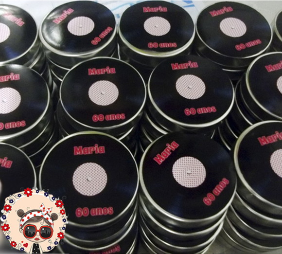 Latinha com Balinhas Disco de Vinil