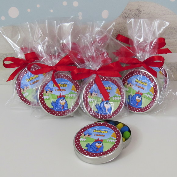 Latinha Personalizada com Balinhas Galinha Pintadinha - Imagem 2