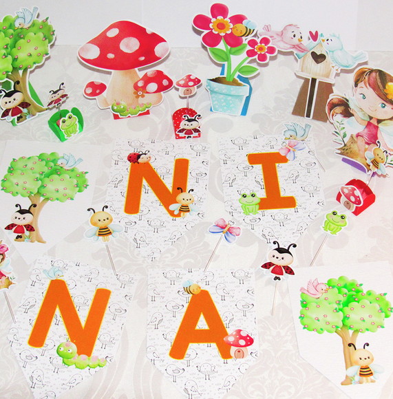Mini Kit Festa em Casa : É Só Um Bolinho : Jardim Encantado - Imagem 4