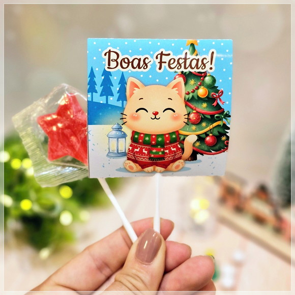 Pirulito com Capinha Personalizada Natal - Imagem 3