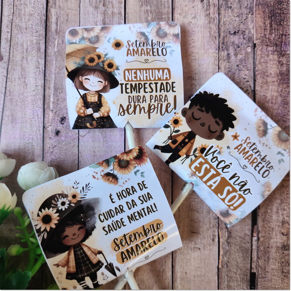 Pirulito com Capinha Personalizada Setembro Amarelo - Imagem 5