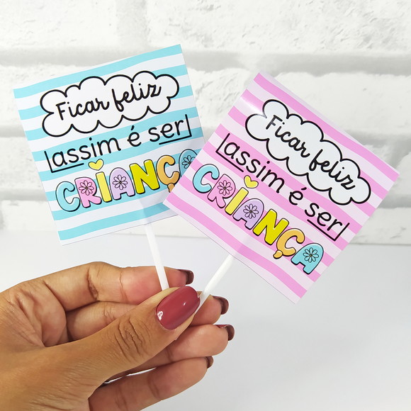 Pirulito Personalizado Brinde Dia das Crianças - Imagem 3