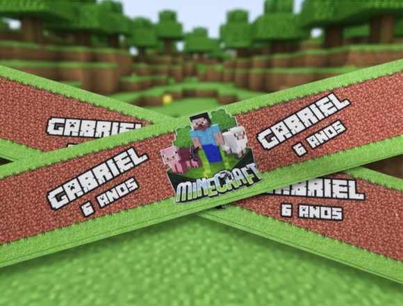 Rótulo Garrafinha de Refrigerante ou Água Minecraft - Imagem 2