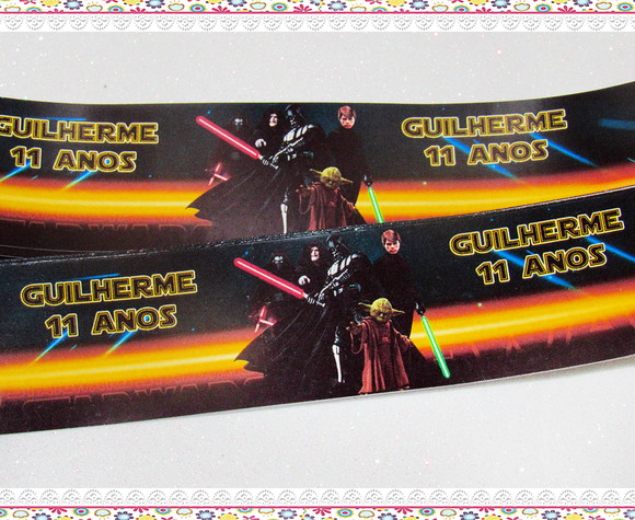 Rótulo Garrafinha de Refrigerante ou Água Star Wars ( 20 unidades)