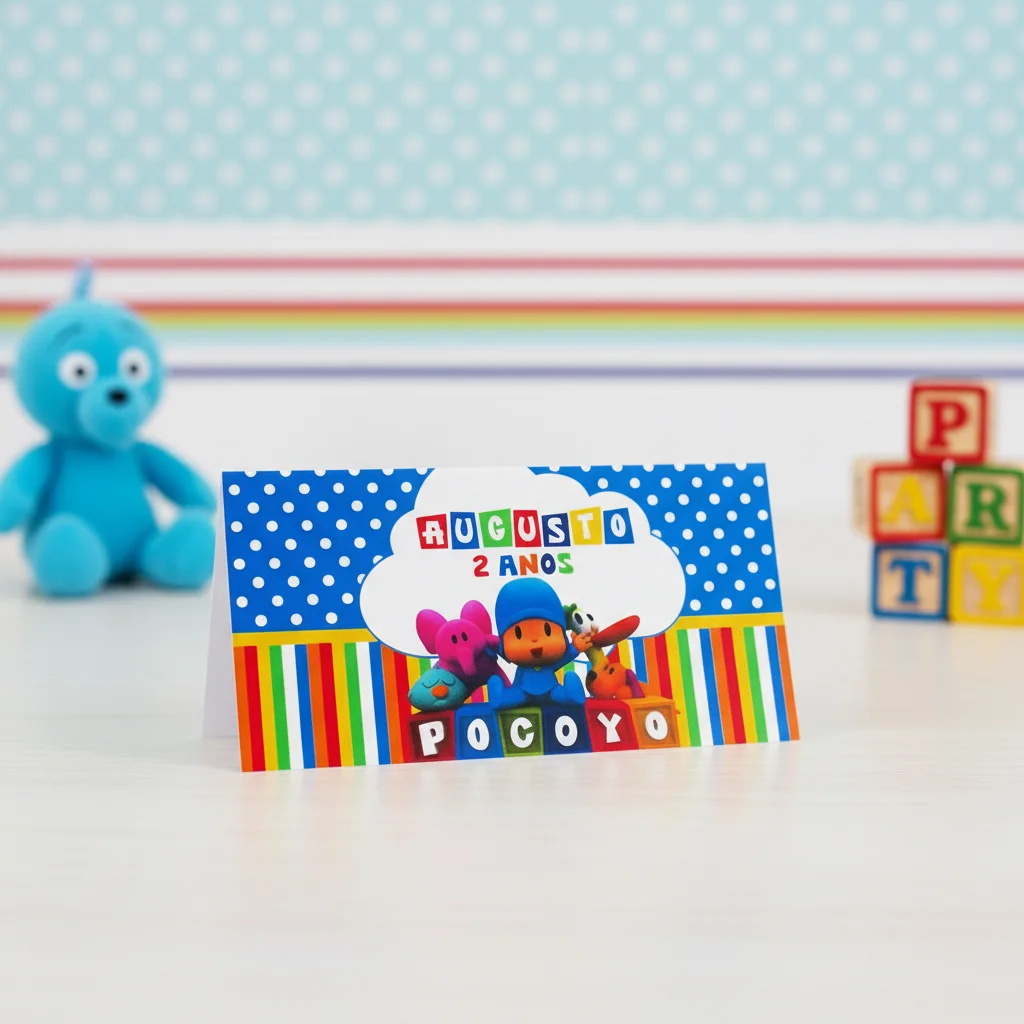 Rótulo para Cofrinho Pocoyo - Imagem 2