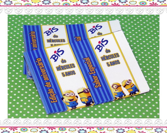 Rótulo Personalizado para Bis Minions