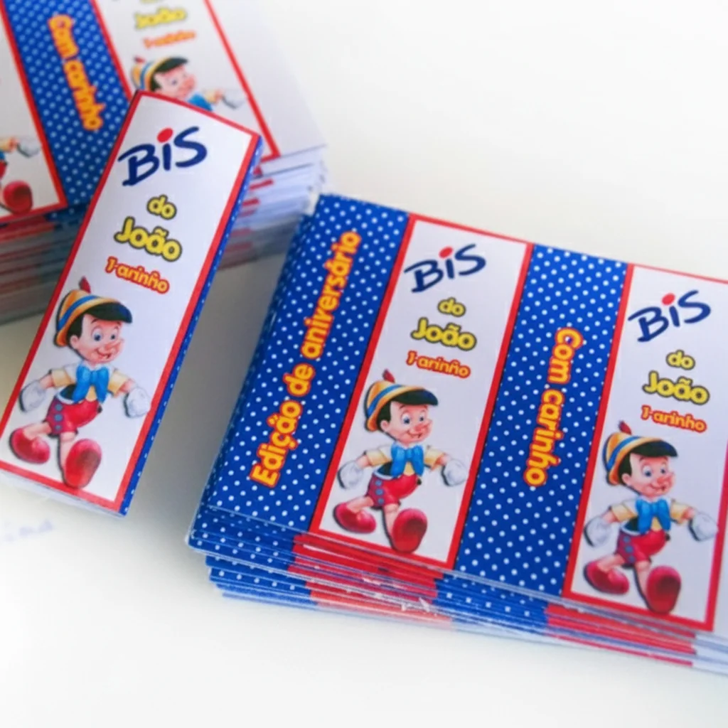 Rótulo Personalizado para Bis Pinóquio ( 50 unidades) - Imagem 1