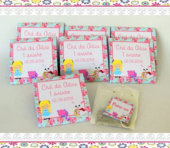 Sachê de Chá Personalizado Chá de Bebê Alice - Imagem 2