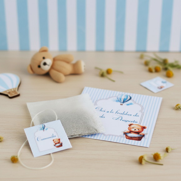Sachê de Chá Personalizado Chá de Bebê Ursinho - Imagem 3