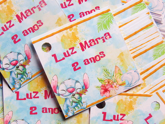 Tag de Agradecimento Stitch - Imagem 2