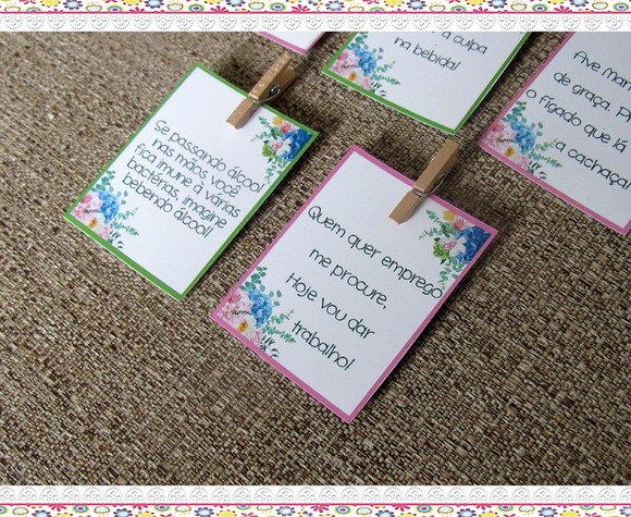 Tag para Drinks com Mini Pregadores (50 unidades) - Imagem 2