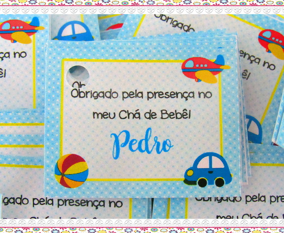 Tag para Lembrancinha Brinquedos ( 50 unidades) - Imagem 2