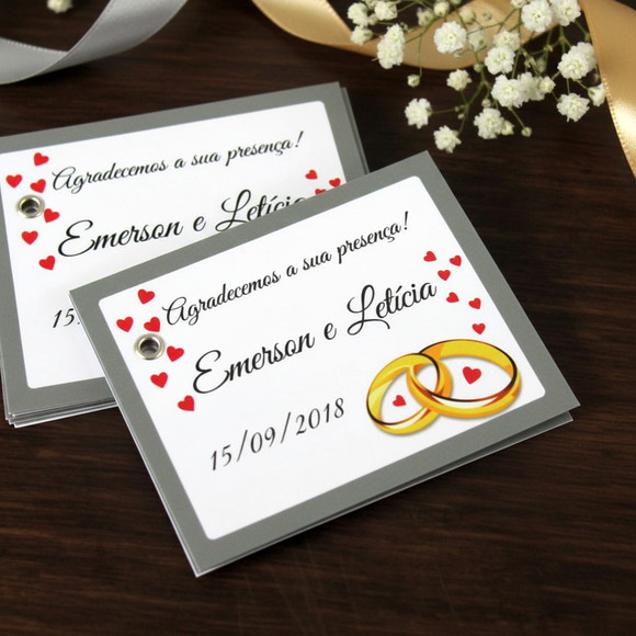 Tag para Lembrancinha Casamento Noivado ( 50 unidades)