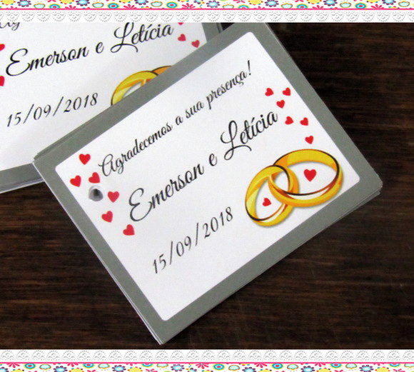 Tag para Lembrancinha Casamento Noivado ( 50 unidades) - Imagem 2