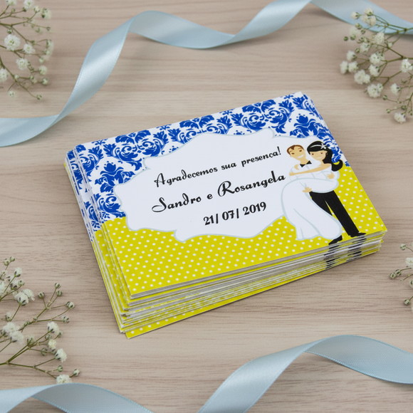 Tag para Lembrancinha Casamento Noivado (50 unidades)