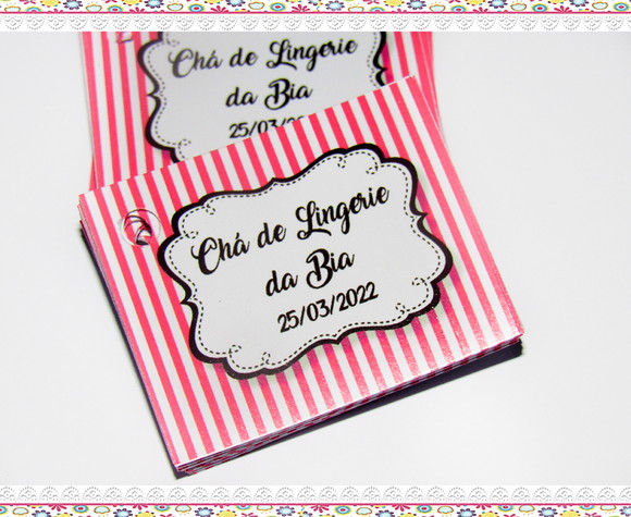 Tag para Lembrancinha Chá de Lingerie (50 unidades) - Imagem 2
