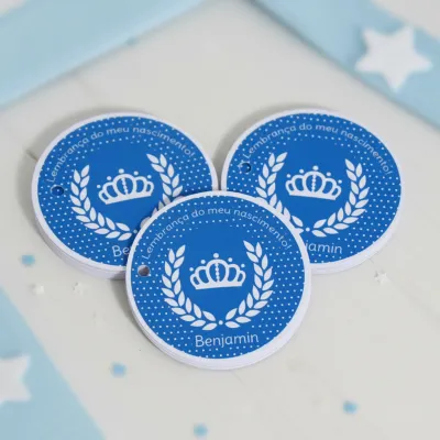 Tag para Lembrancinha Coroa Realeza (50 unidades)