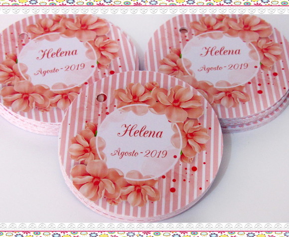 Tag para Lembrancinha Floral ( 50 unidades) - Imagem 2
