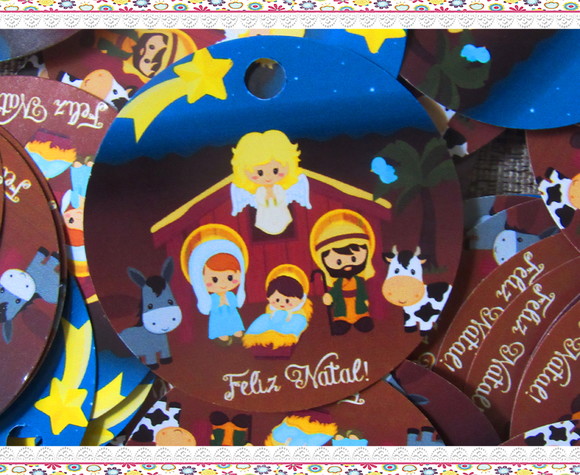 Tag para Lembrancinha Natal - Presépio ( 50 unidades) - Imagem 1