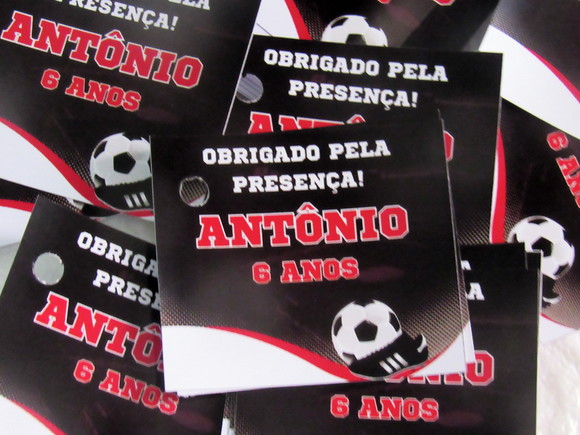 Tag para Lembrancinha Tema Futebol (50 unidades)