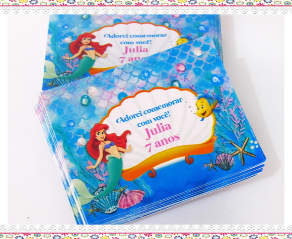 Tag Personalizada a Pequena Sereia (50 unidades)