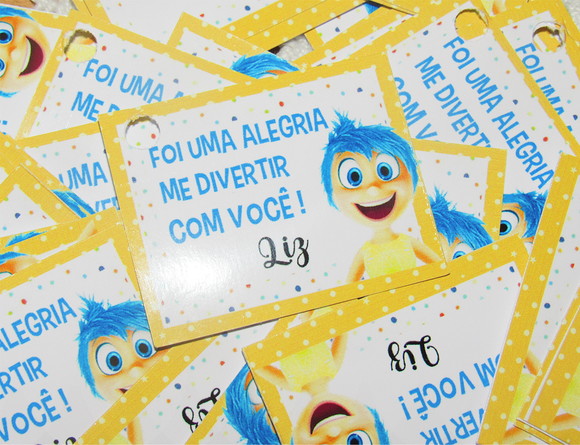 Tag Personalizada Alegria Divertidamente (50 unidades) - Imagem 2