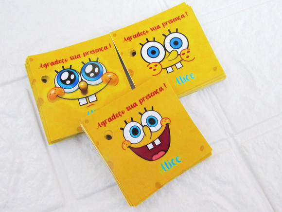 Tag Personalizada Bob Esponja (50 unidades) - Imagem 2