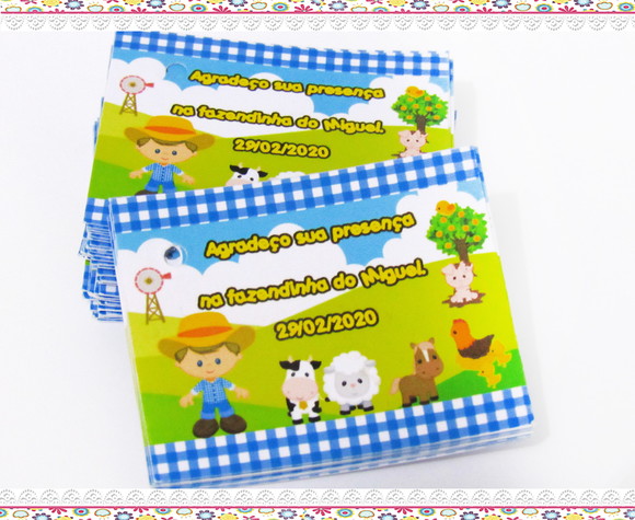 Tag Personalizada para Lembrancinha Fazendinha ( 50 unidades) - Imagem 2