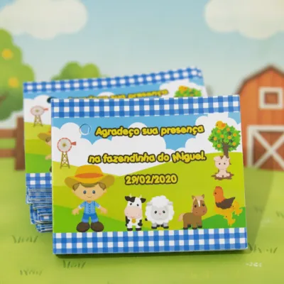 Tag Personalizada para Lembrancinha Fazendinha  ( 50 unidades)