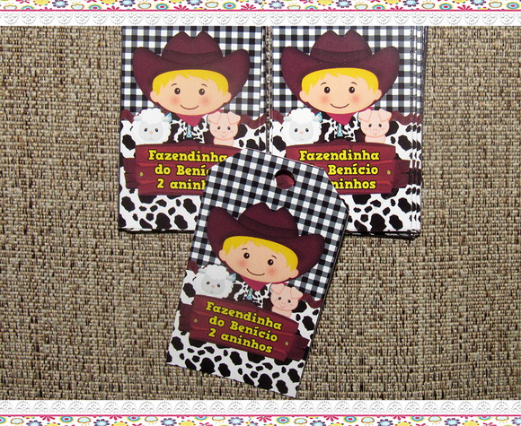 Tag Personalizada para Lembrancinha Fazendinha ( 50 unidades) - Imagem 1