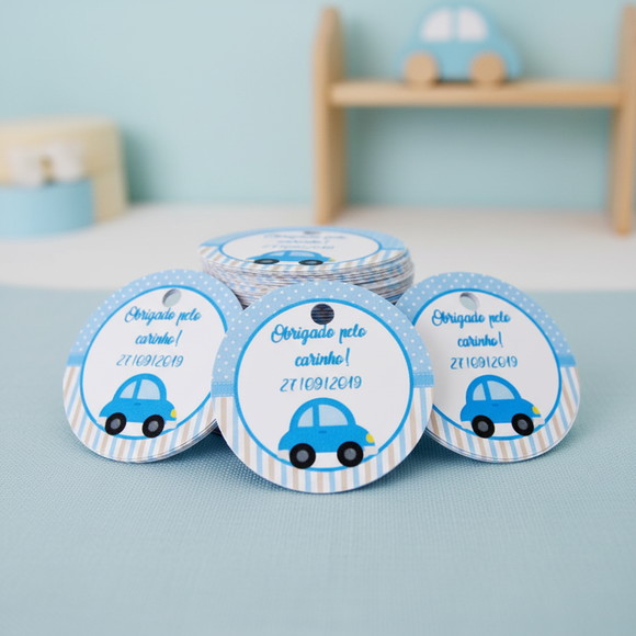Tag Personalizada para Lembrancinha Fusquinha ( 50 unidades)