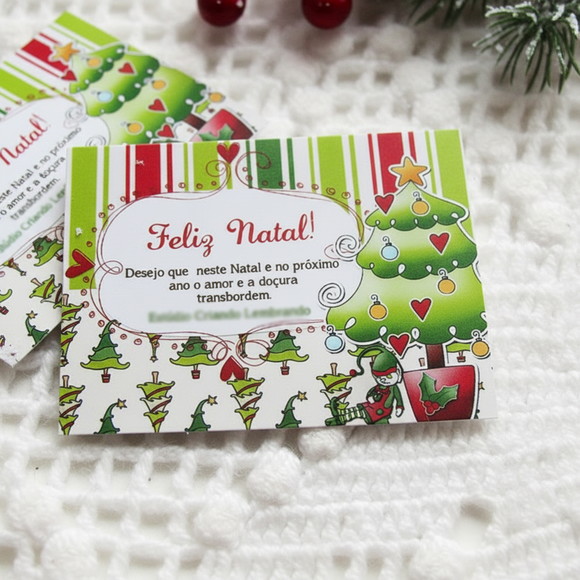 Tag Personalizada para Lembrancinha Natal ( 50 unidades) - Imagem 2