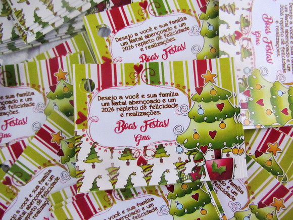 Tag Personalizada para Lembrancinha Natal ( 50 unidades) - Imagem 4
