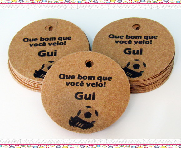 Tags em Papel Kraft - Futebol (50 unidades) - Imagem 2