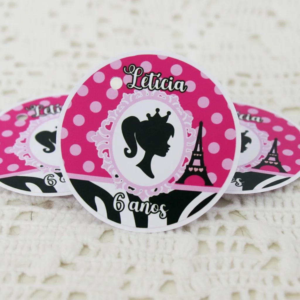 Tags Personalizadas Barbie ( 50 unidades) - Imagem 2