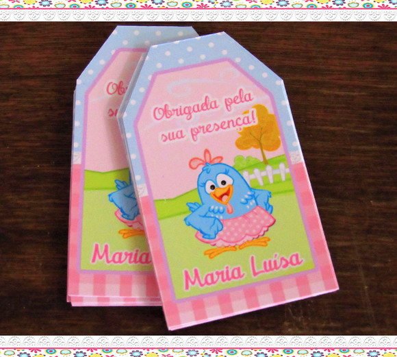 Tags Personalizadas Galinha Pintadinha Candy ( 50 unidades) - Imagem 2