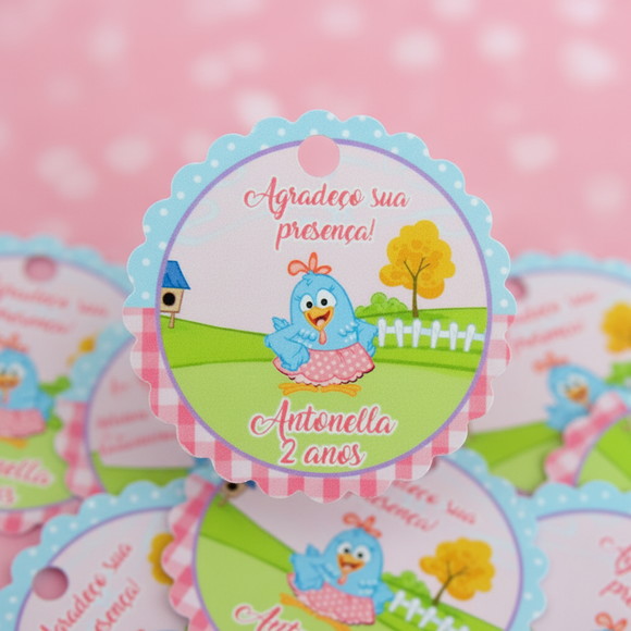 Tags Personalizadas Galinha Pintadinha Candy  ( 50 unidades)