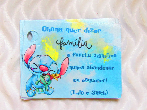 Tags Personalizadas Stitch ( 50 unidades)
