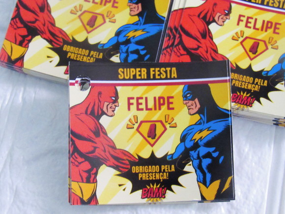 Tags Personalizadas Super Heróis  ( 50 unidades)