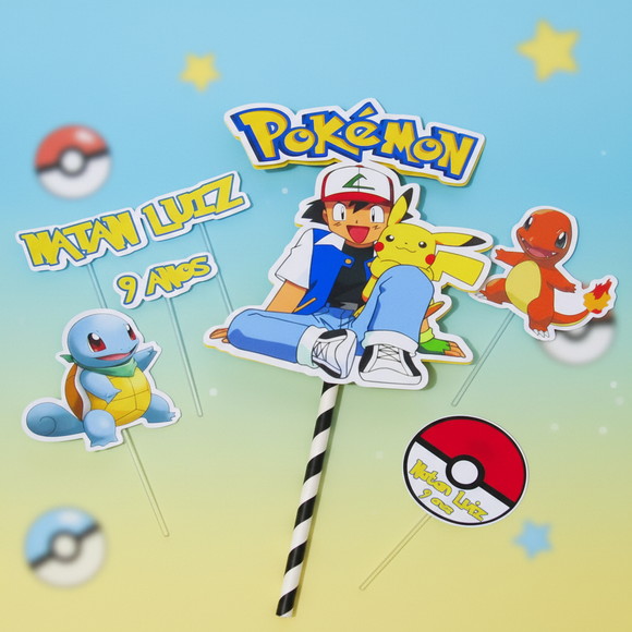 Topo de Bolo Pokémon