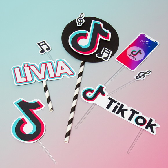 Topo de Bolo Tik Tok