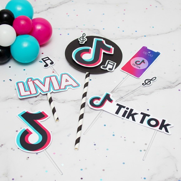 Topo de Bolo Tik Tok - Imagem 2