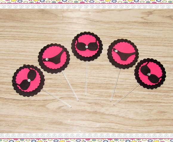 Topper para Cupcake Chá de Lingerie - Imagem 2