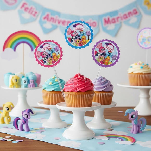 Topper para Docinho My Little Pony ( 50 unidades) - Imagem 2