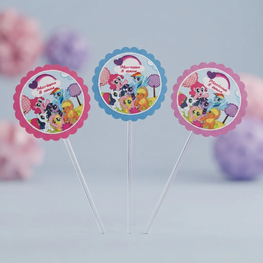 Topper para Docinho My Little Pony ( 50 unidades) - Imagem 4