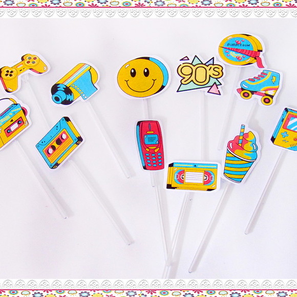 Topper para Docinhos Anos 90 ( 50 unidades)