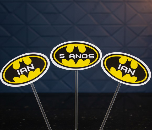 Topper para Docinhos Batman ( 50 unidades) - Imagem 2
