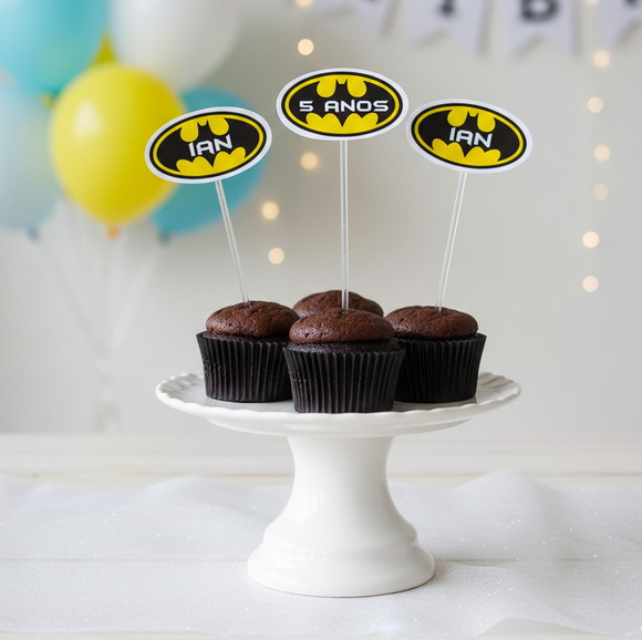 Topper para Docinhos Batman ( 50 unidades)