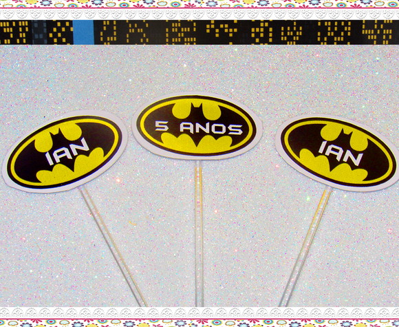 Topper para Docinhos Batman ( 50 unidades) - Imagem 3